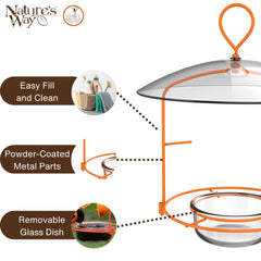 NATURE'S WAY OFM1 Oriole Feeder with ant moat and hook included