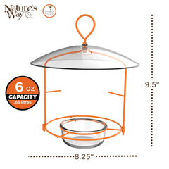 NATURE'S WAY OFM1 Wire Oriole Feeder side view showing jelly dishes