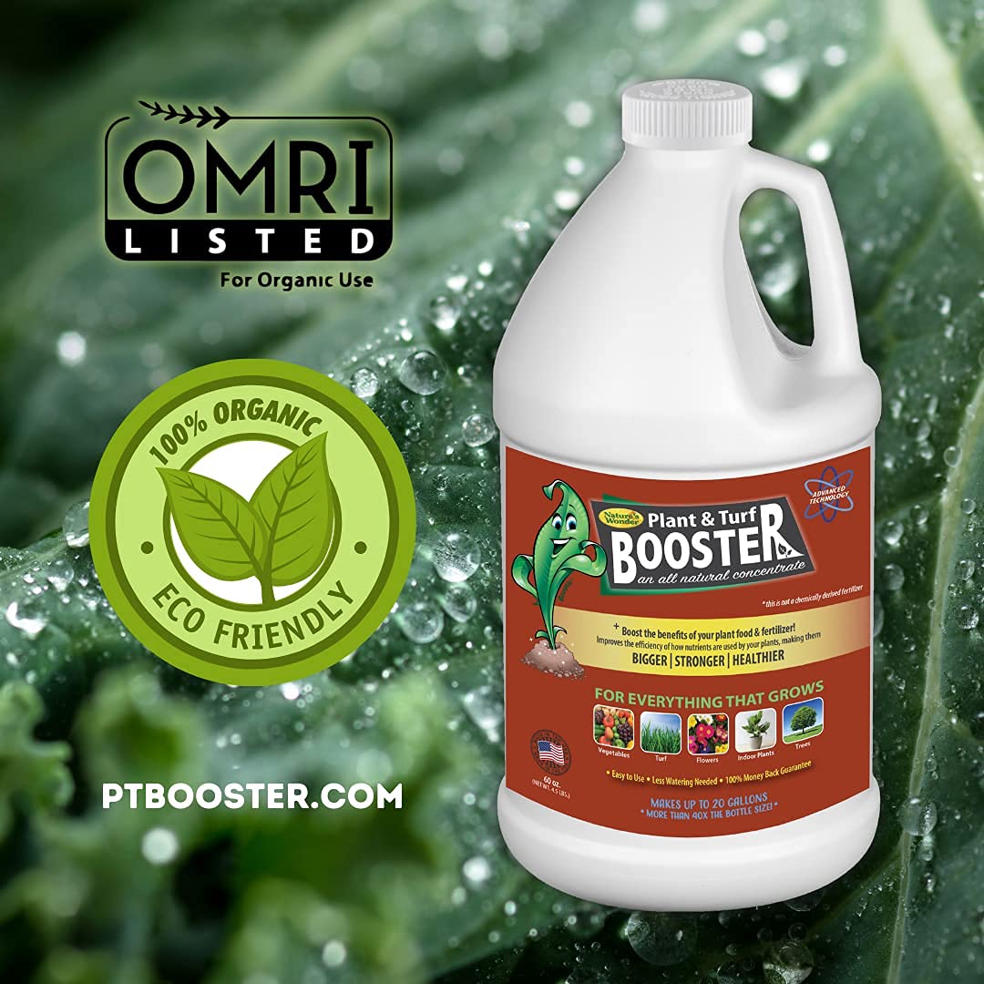 Nature's Wonder Organic Soil Conditioner bottle with plants