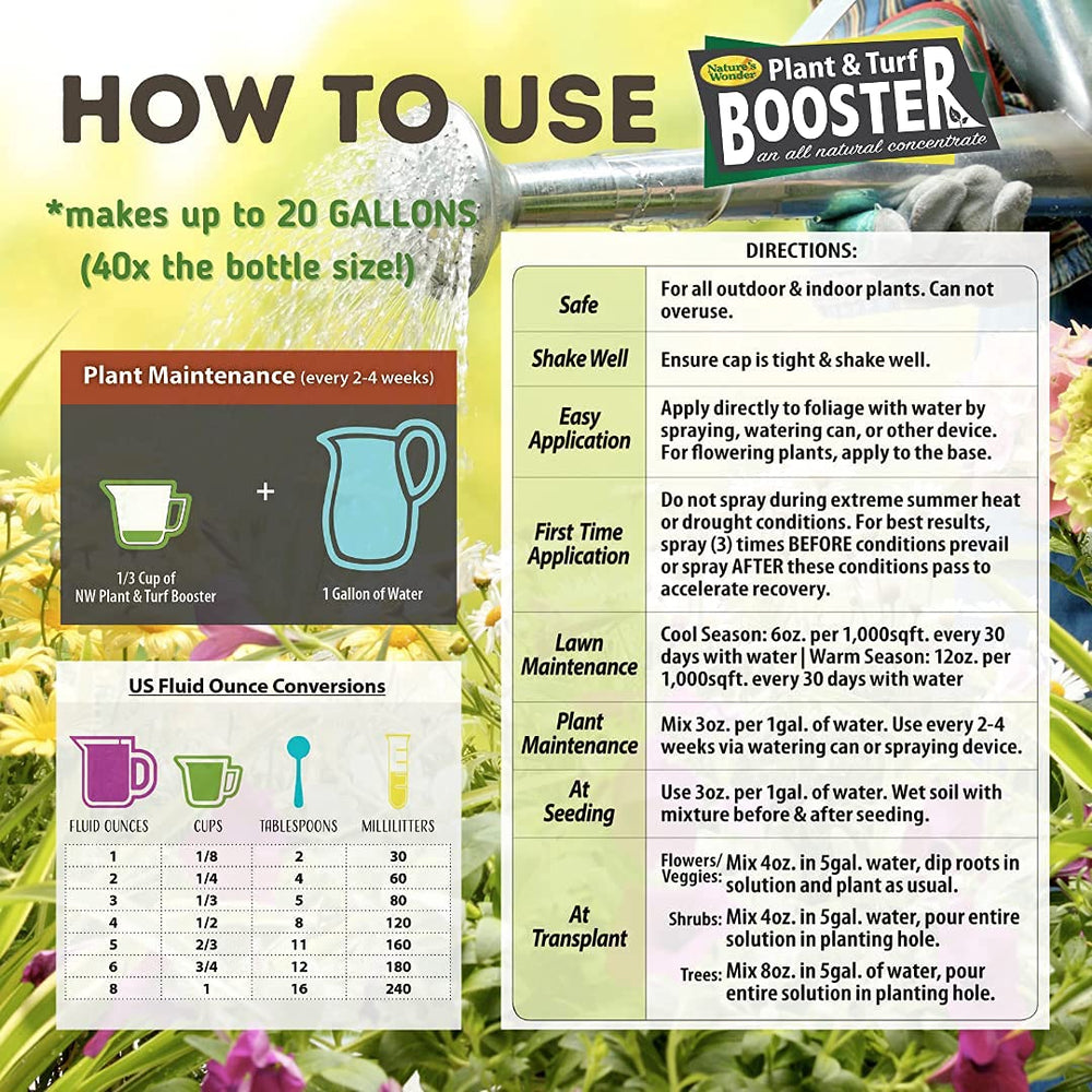 Nature's Wonder Organic Soil Conditioner usage instructions