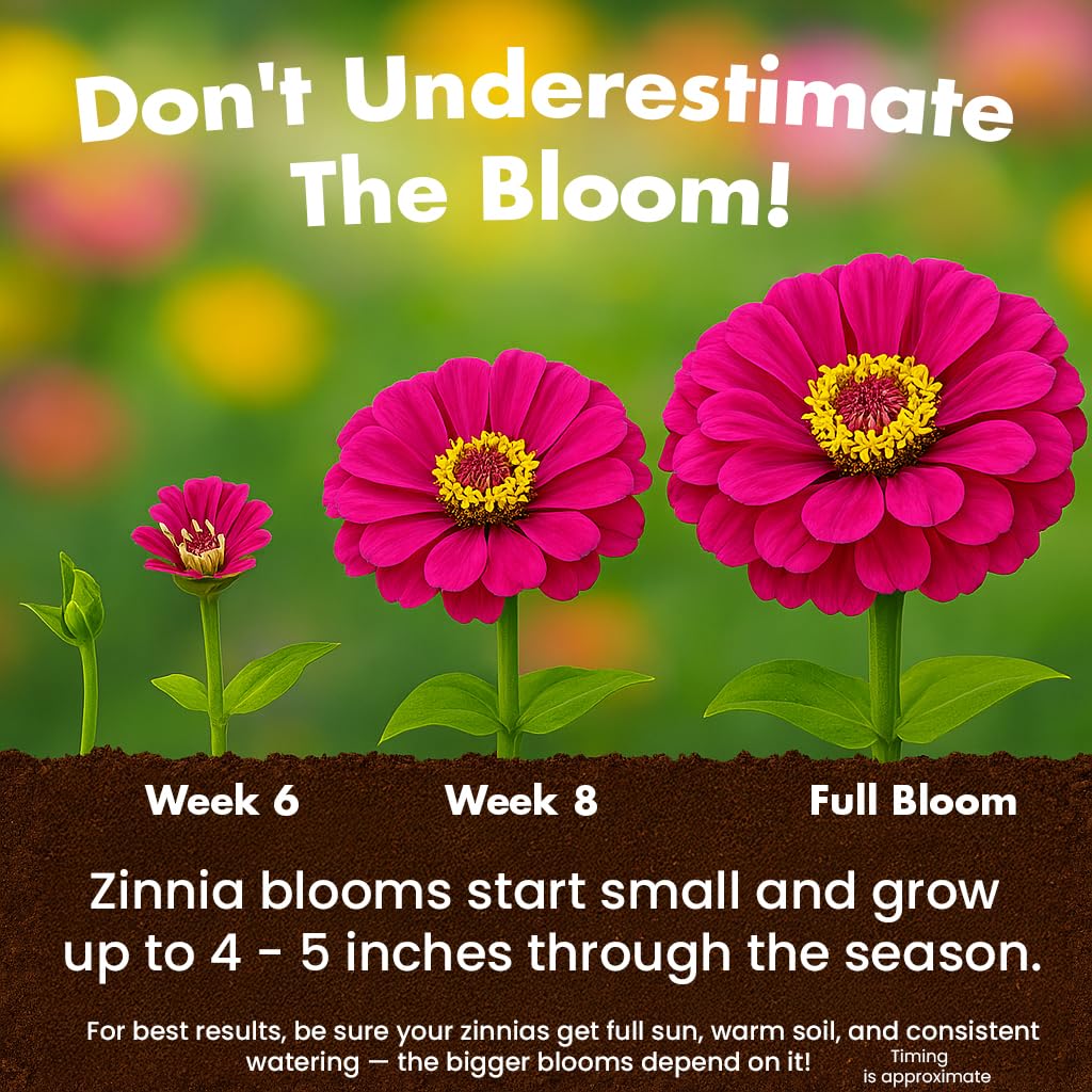 NatureZ Edge Zinnia Seeds in a garden setting