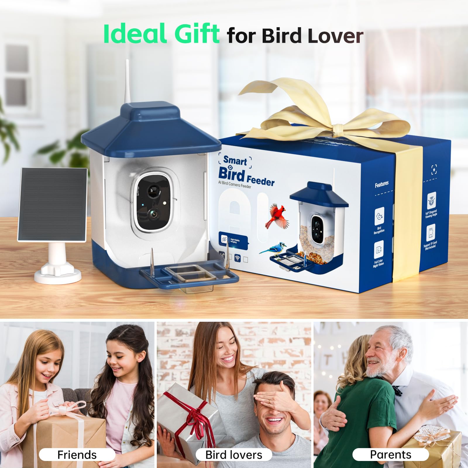 NAVFS Bird Feeder in outdoor garden setting