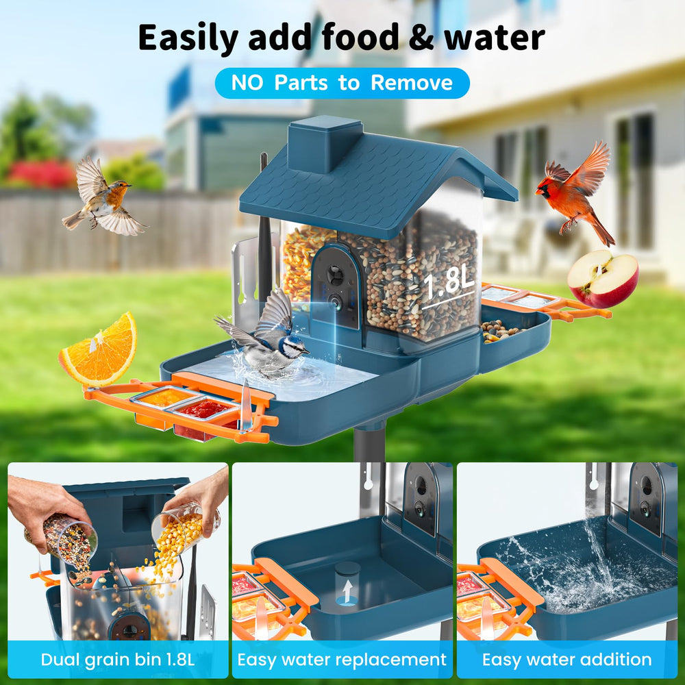 NAVFS bird feeder with DIY trays for jelly and fruit