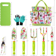NAYE floral pattern tote bag with gardening tools