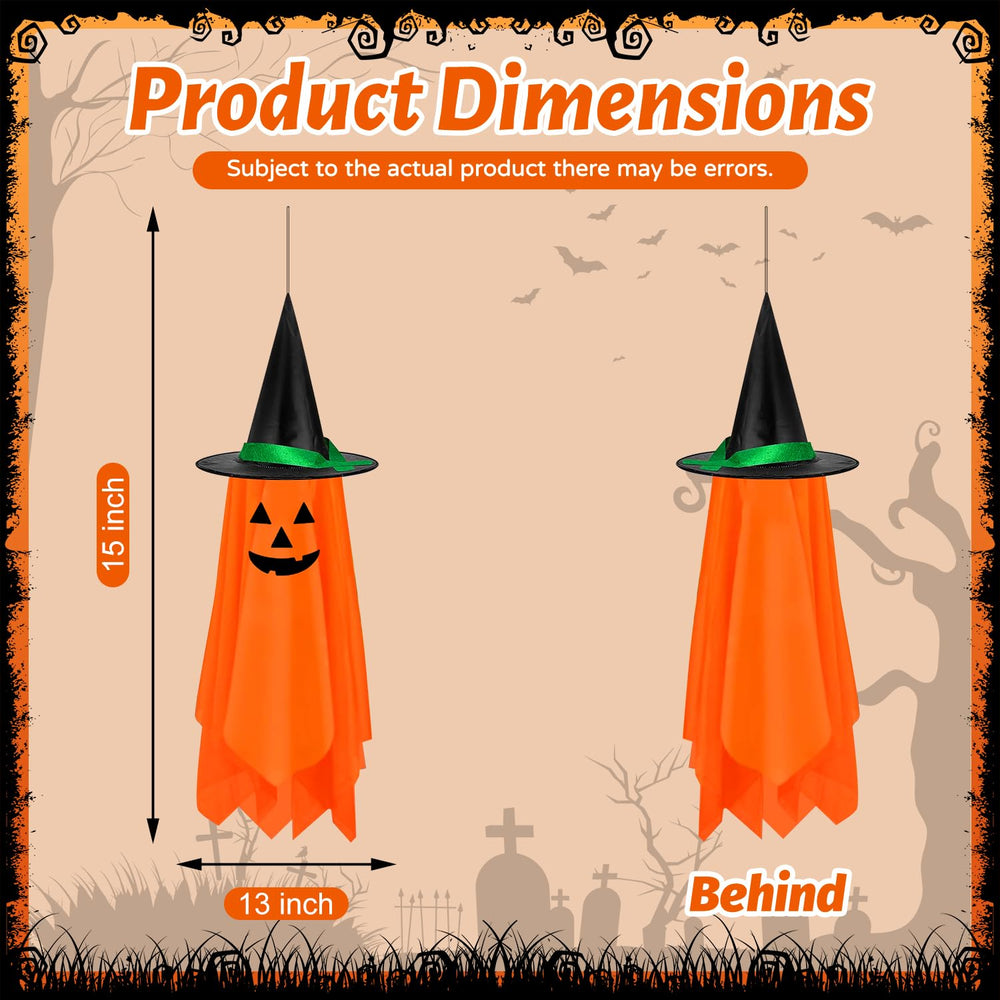 NAYODEUS Halloween Pumpkin Ghost hanging outdoors in garden