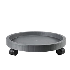 NAZKAEN 14.2 Inch Rolling Planter Caddy gray front view