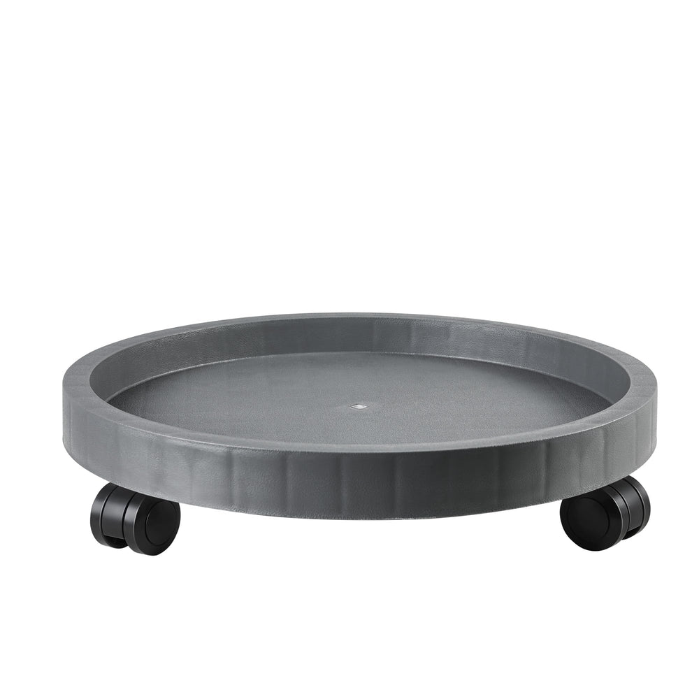 NAZKAEN 9.8 Inch Planter Caddy in gray, front view