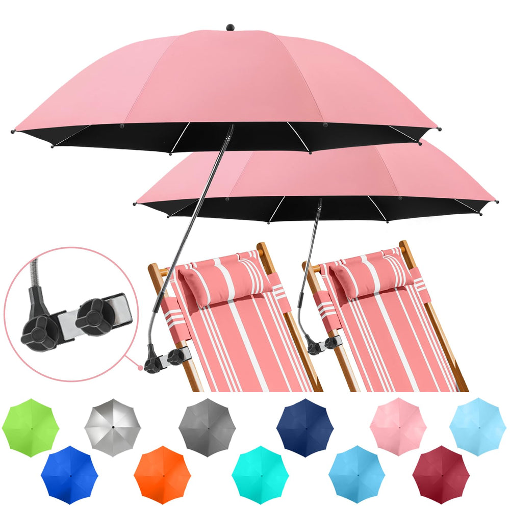 NBtoUS 2-Pack Chair Umbrella in Cloud Pink, front view