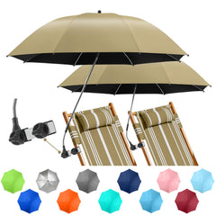 NBtoUS 2 Pack Chair Umbrella in Khaki, front view