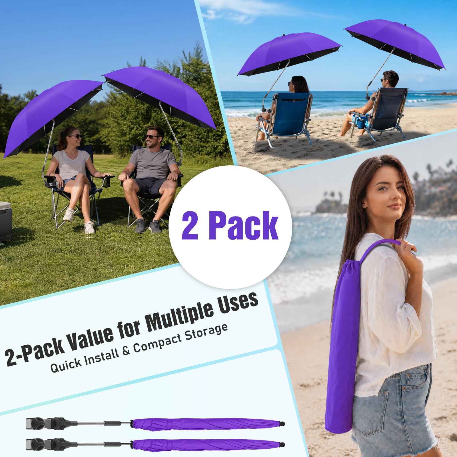 NBtoUS beach umbrella adjustable angles demonstration