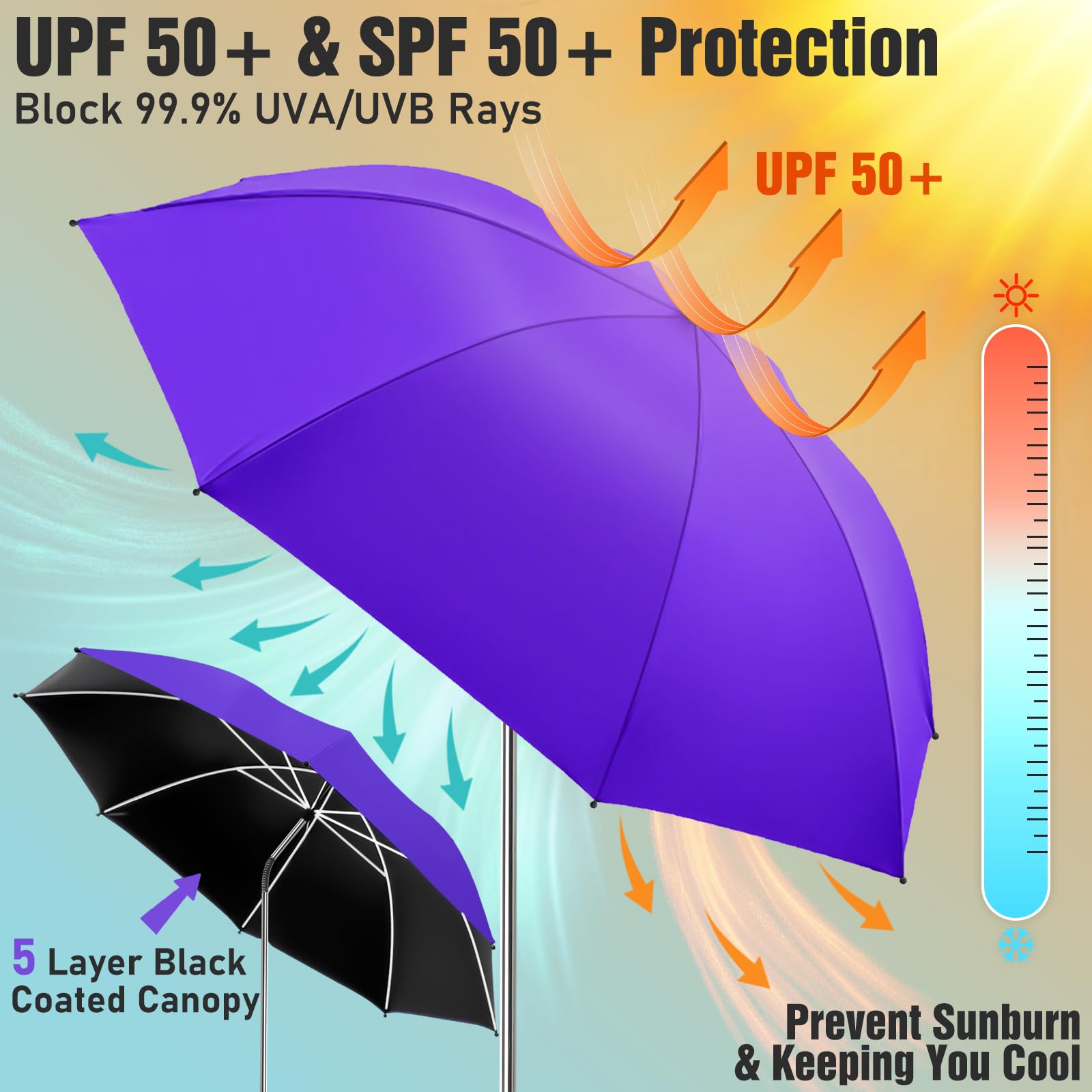 NBtoUS beach umbrella clamp mechanism close-up