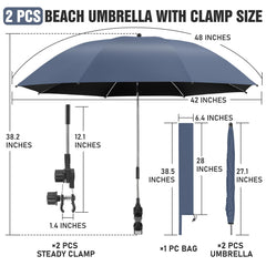NBtoUS Chair Umbrella in beach setting