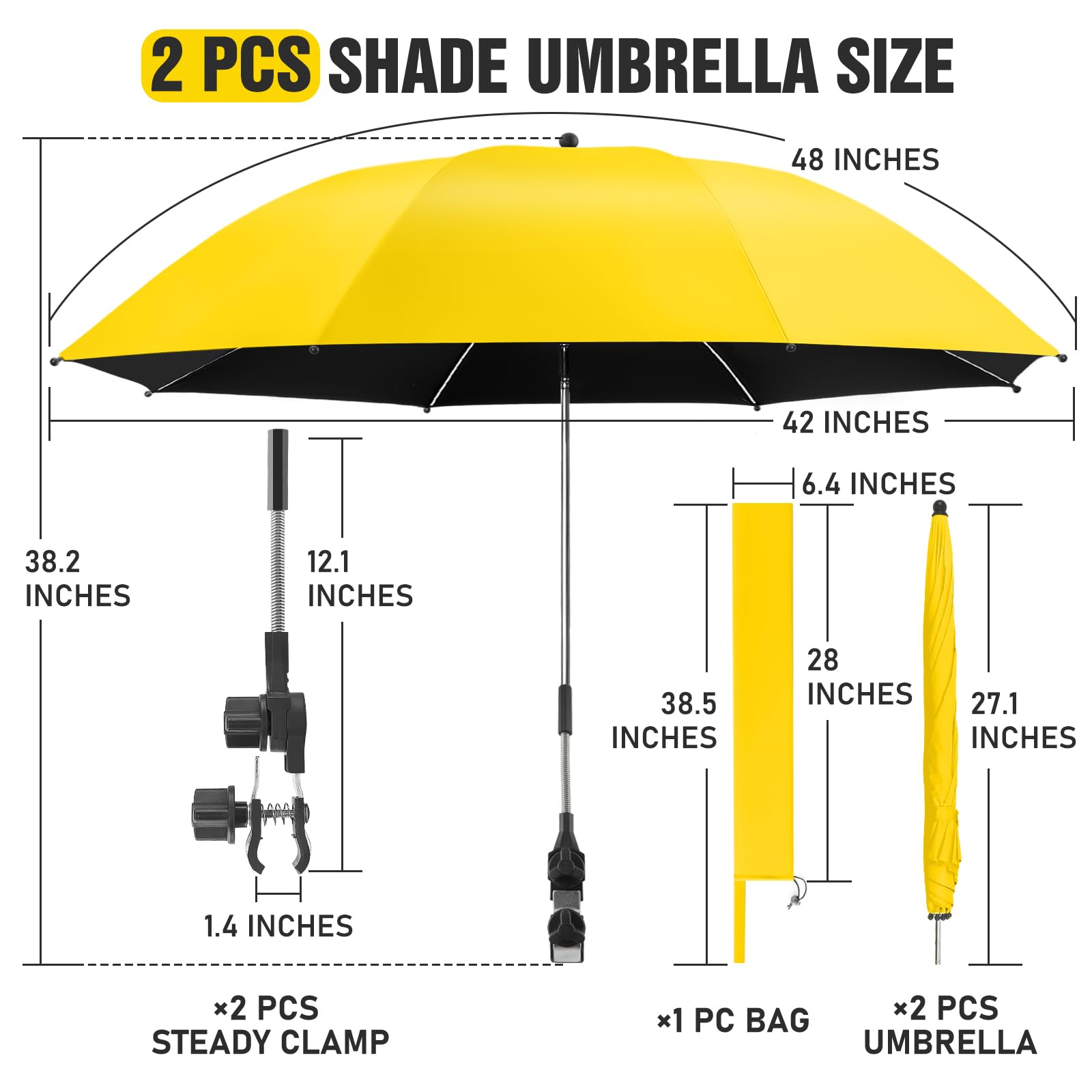 NBtoUS Chair Umbrella with carbon fiber ribs close-up