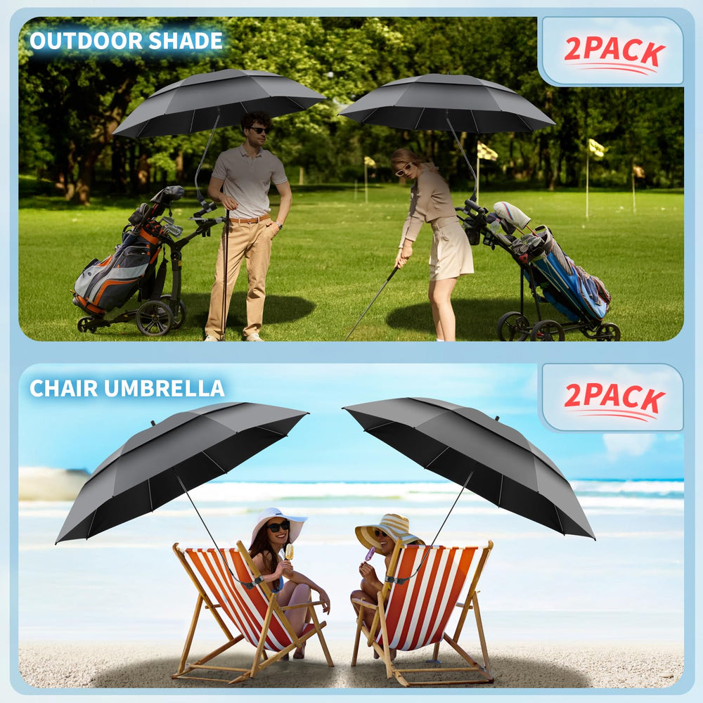 NBtoUS Double Canopy Umbrella demonstrating adjustable features