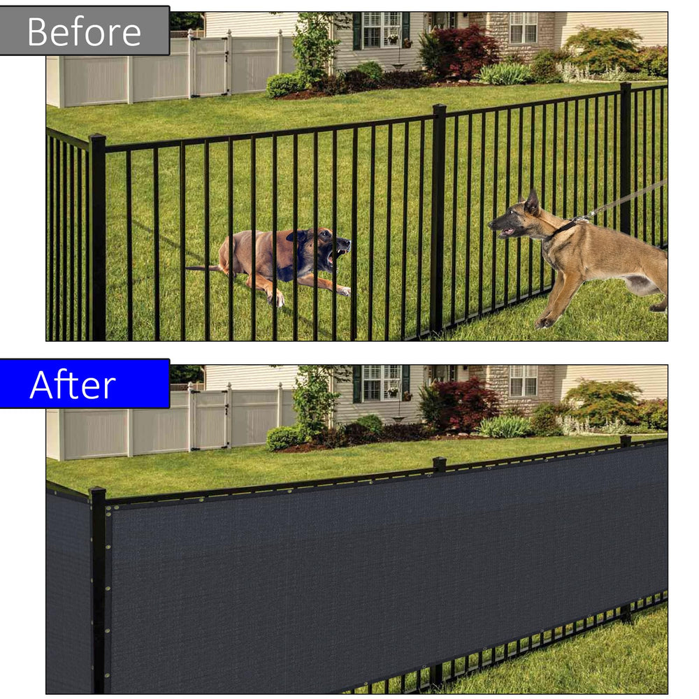 NC Black Privacy Screen Fence with grommets for easy installation