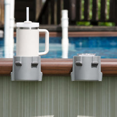 ND Premium Design poolside cup holder grey front view