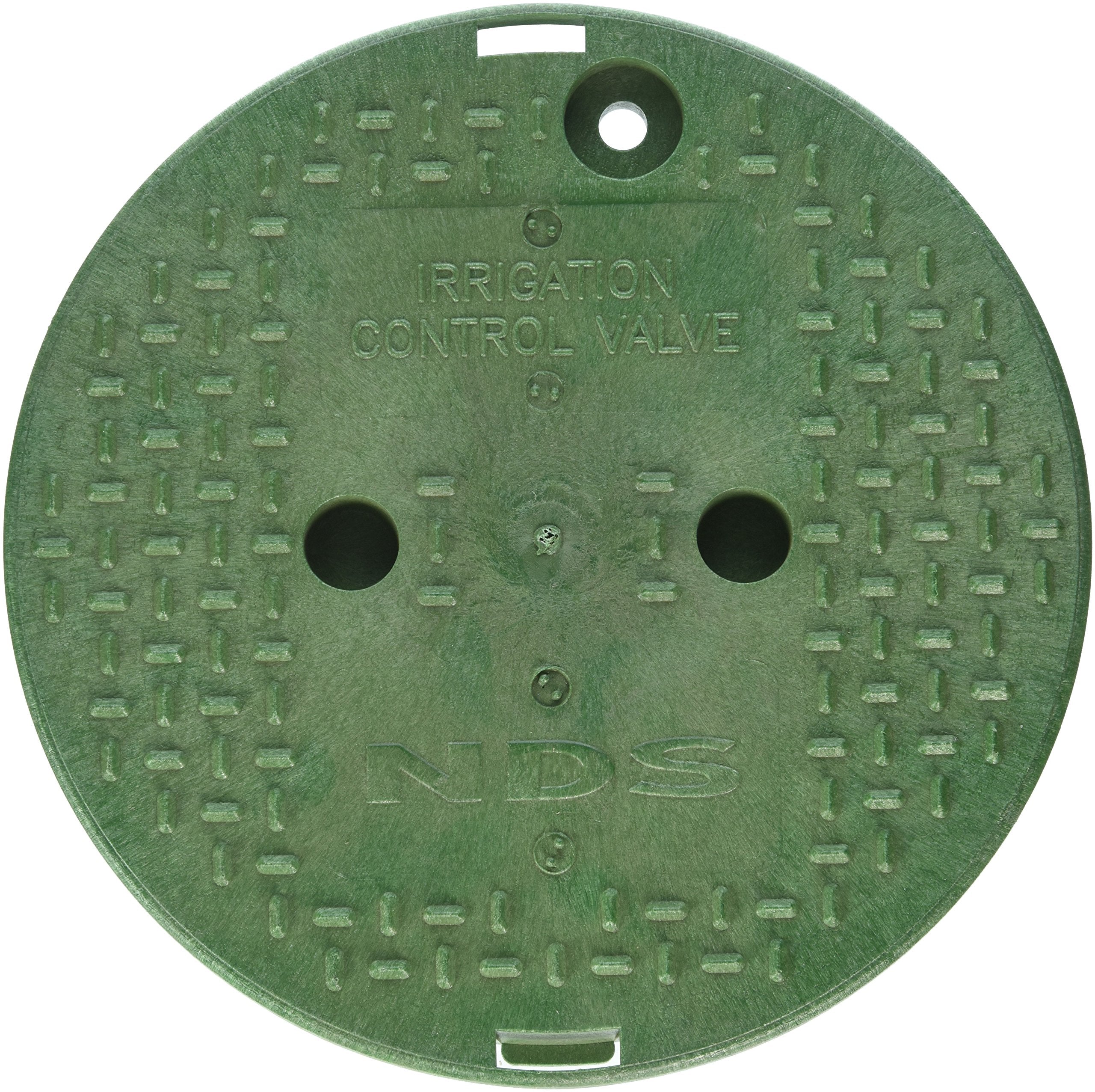 NDS 10-inch irrigation control valve front view in green