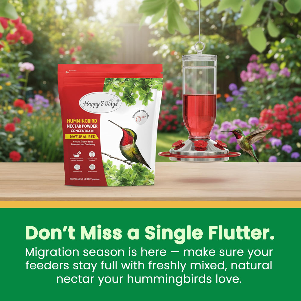 Nectar powder ingredients list on Happy Wings packaging