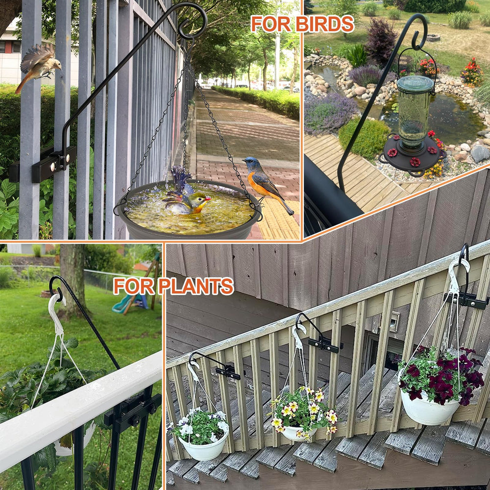 NEECONG Deck Hook Rail with bird feeder hanging from it