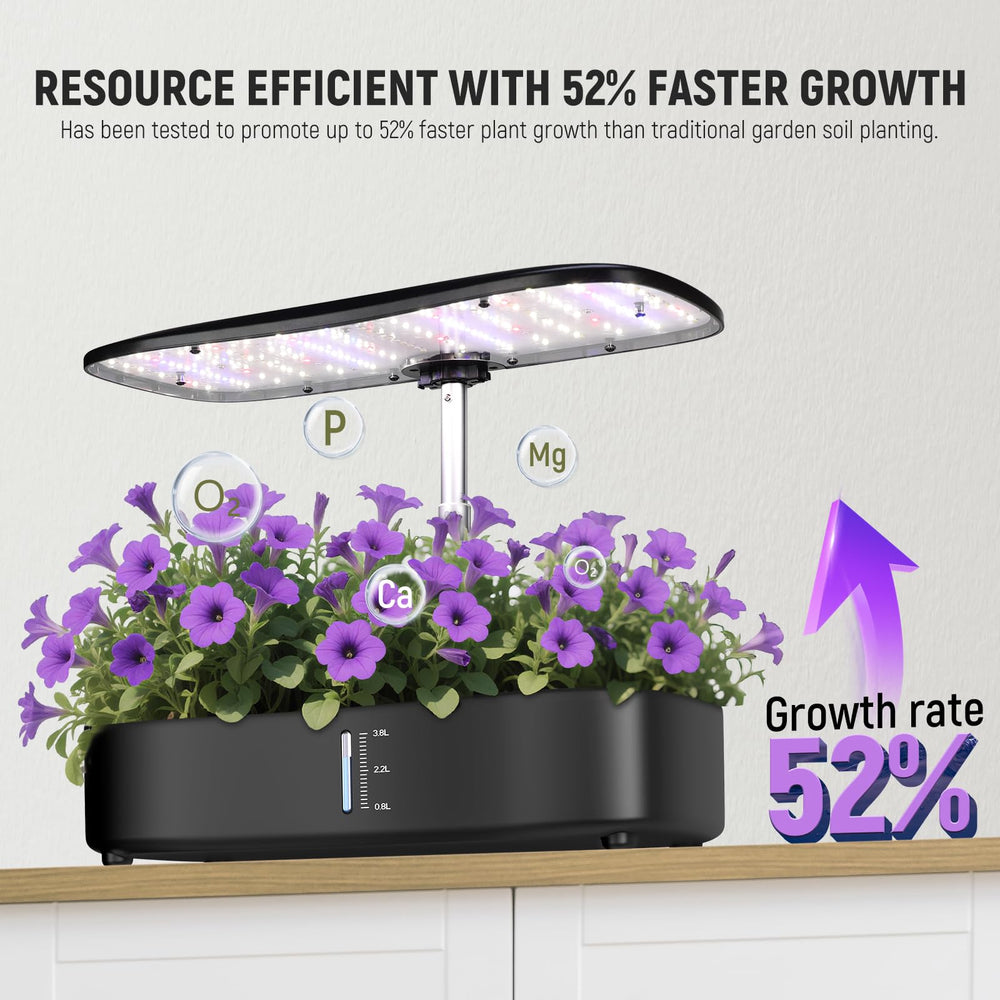 NEEWER Hydroponics Growing System showing 12 growing pods