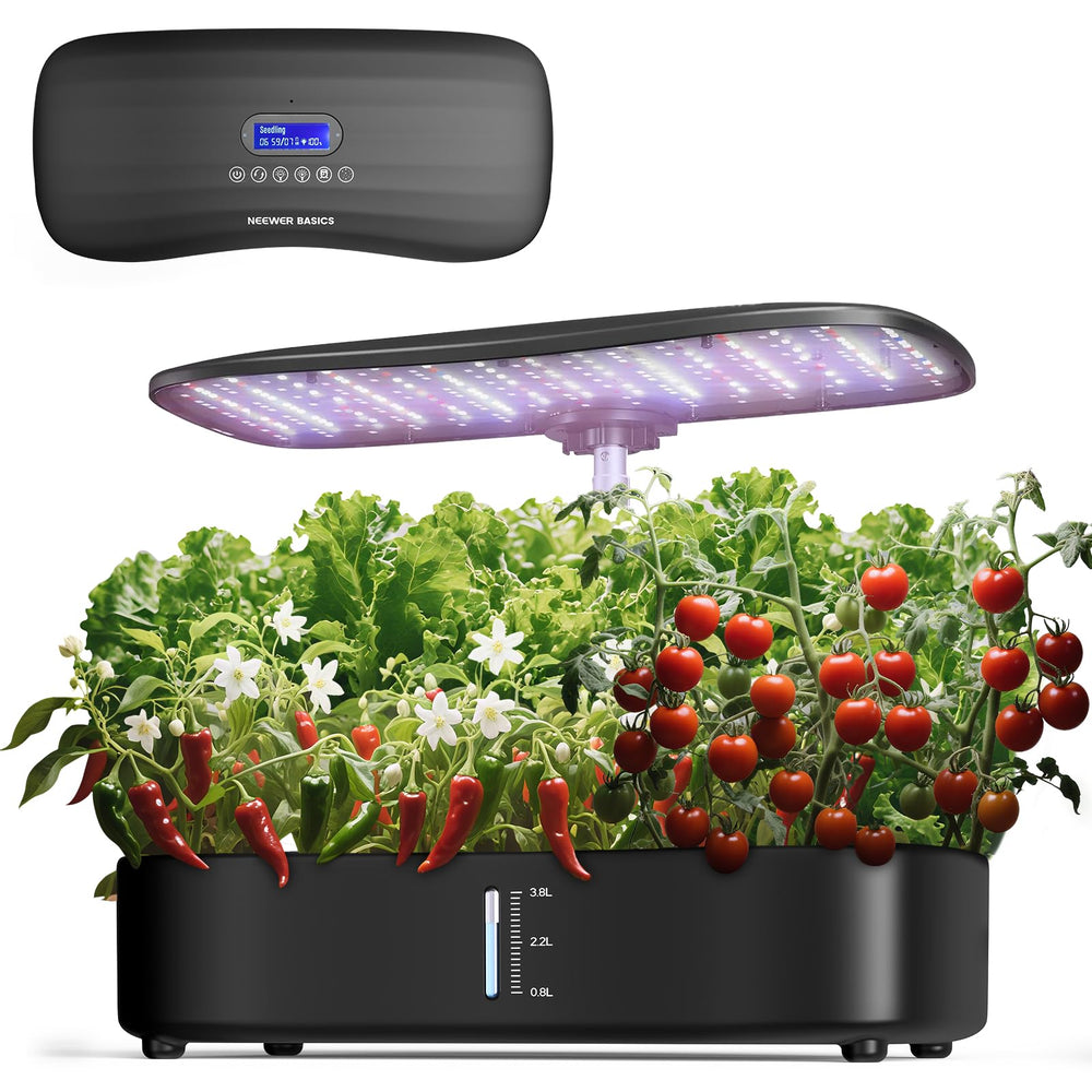NEEWER Hydroponics Growing System with LED Light, front view
