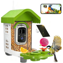 NEEZUKAR Smart Bird Feeder Camera in green colour front view