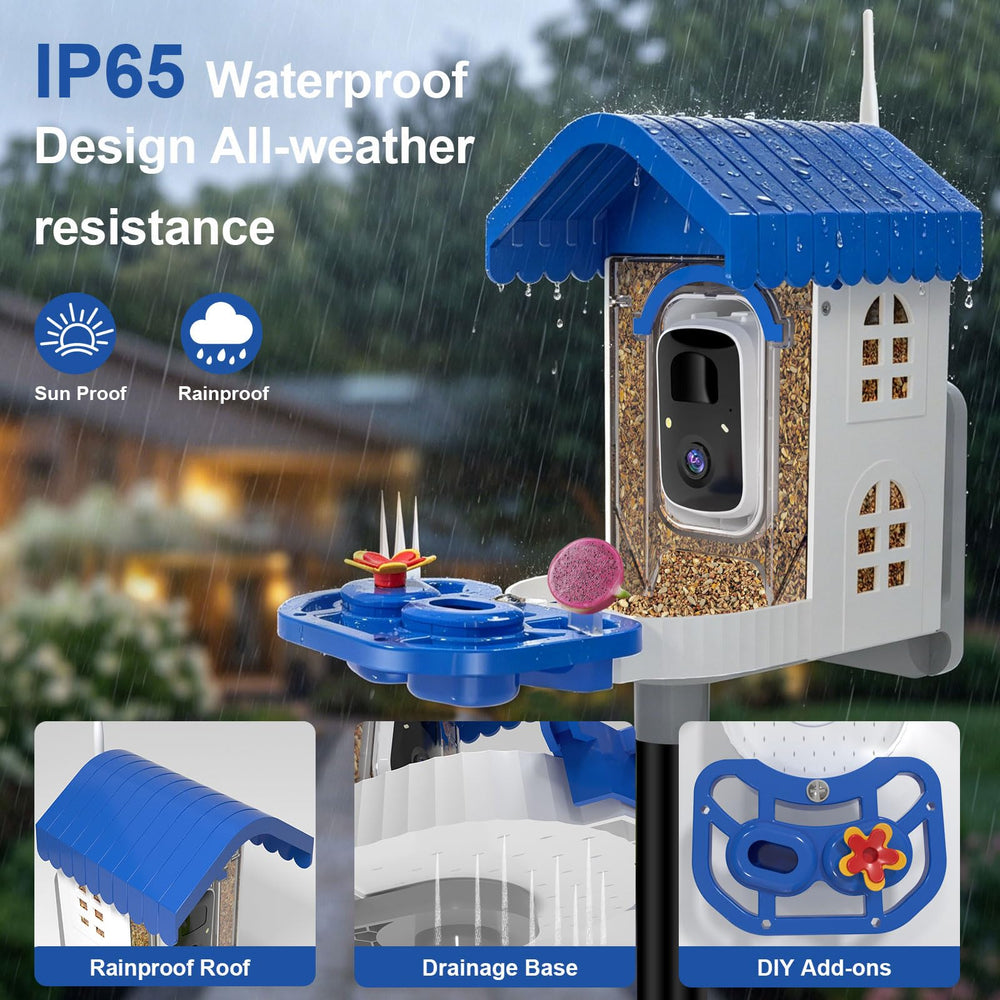 NEEZUKAR Smart Bird Feeder showing 2K HD video feature