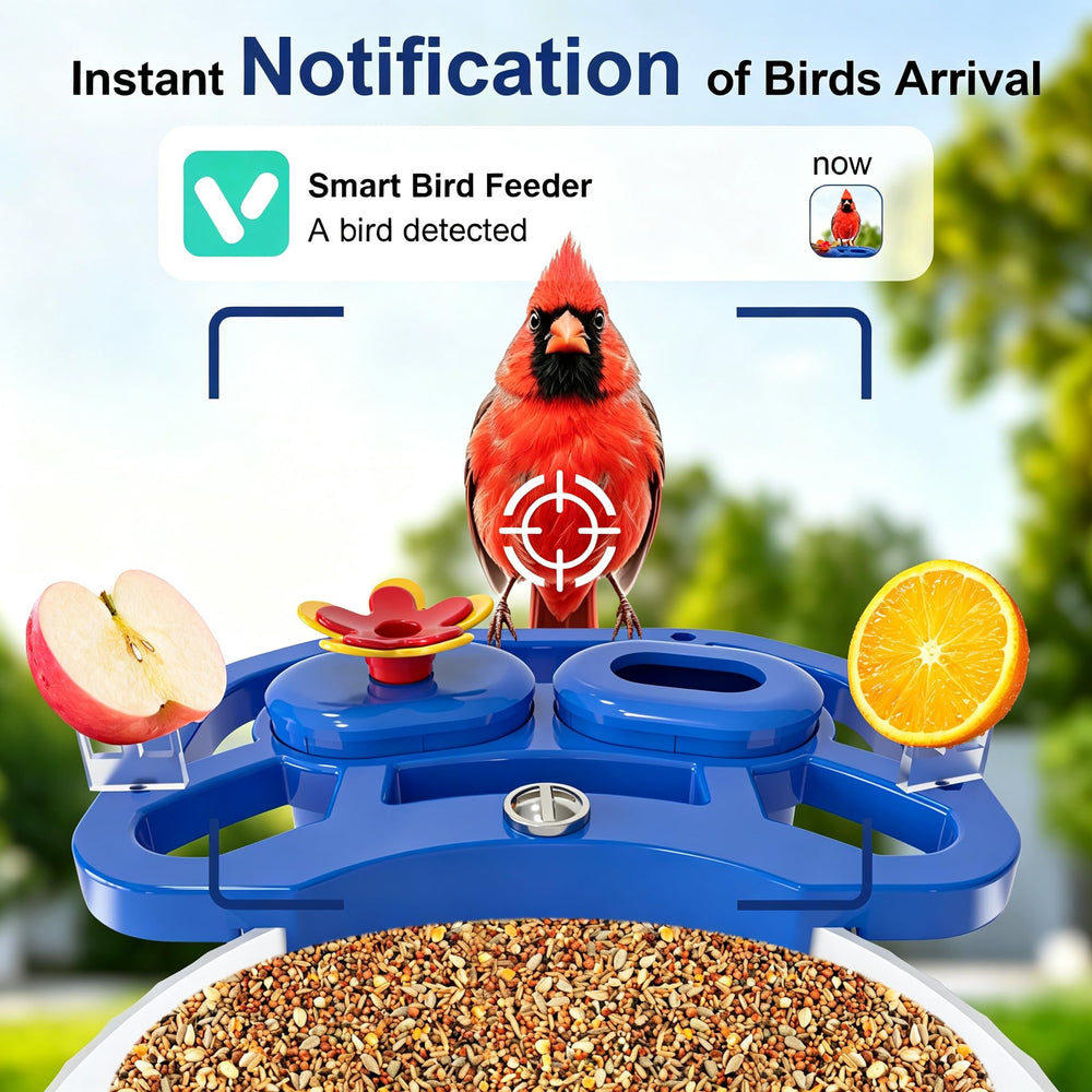 NEEZUKAR Smart Bird Feeder side view showing camera