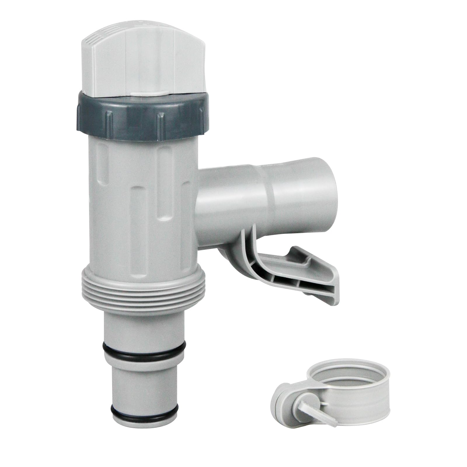 Nefemo Pool Hose Adapter in use with pool setup