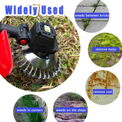 NeJesZoe 8 Inch Weed Brush with thrust plate guard washer