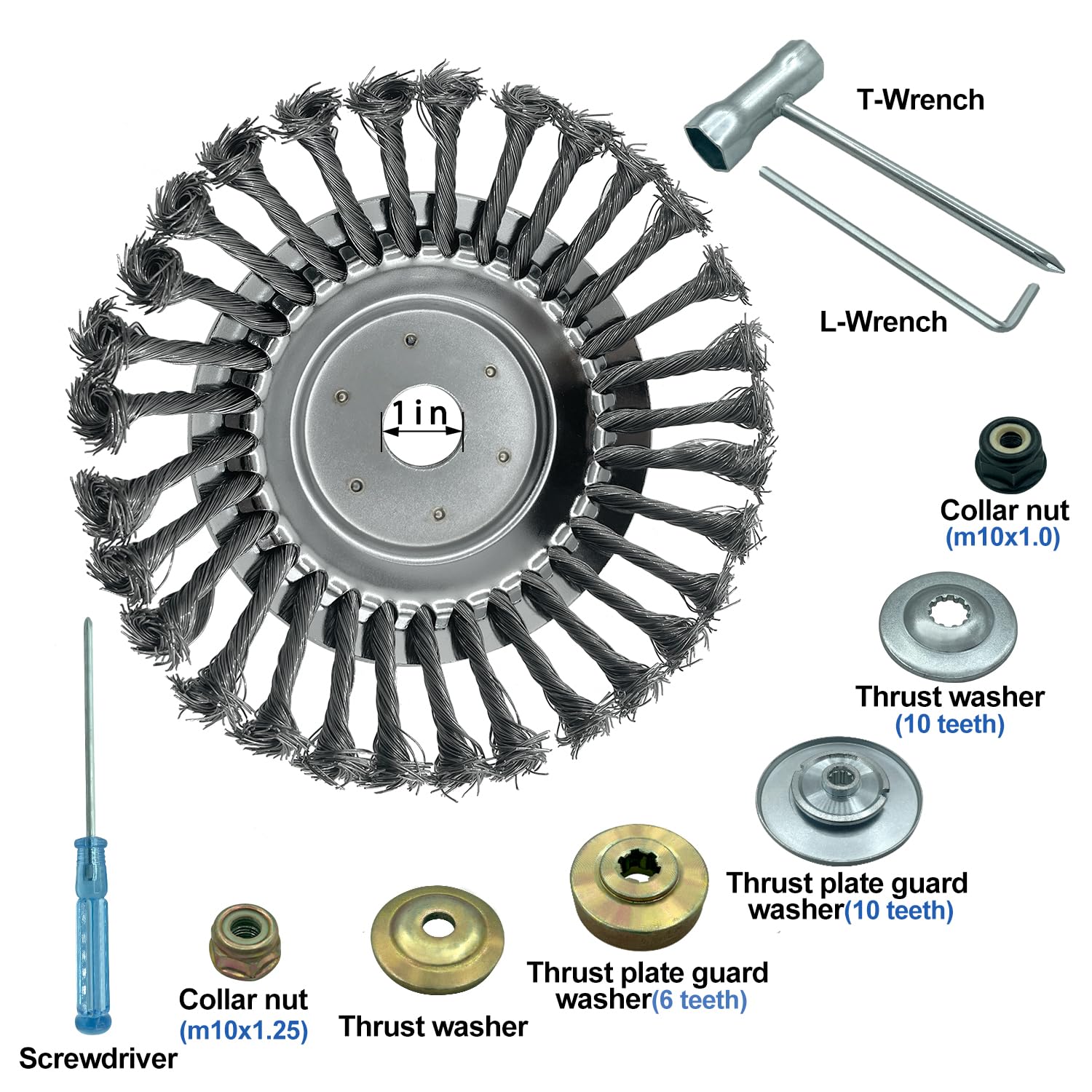 NeJesZoe weed brush package contents with tools and accessories