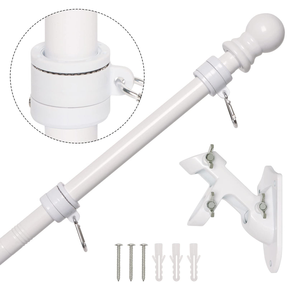 NELXINJO 6FT Flag Pole Kit assembled view