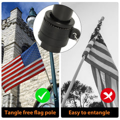 NELXINJO flag pole kit assembled in front yard