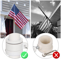 NELXINJO flag pole kit components with bracket
