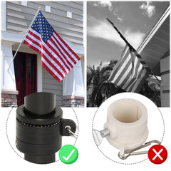 NELXINJO Flag Pole Kit mounted on front porch