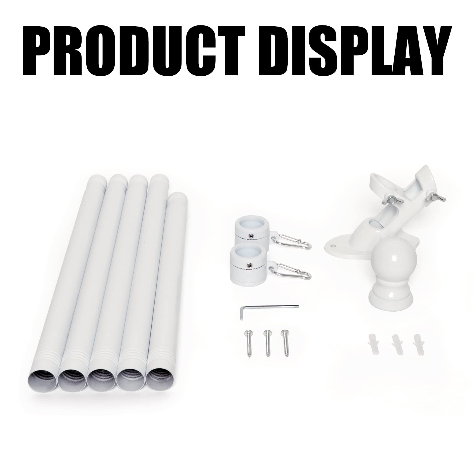NELXINJO flag pole kit stored in garage