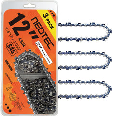 NEO-TEC 12 Inch chainsaw chain pack of three with orange colour