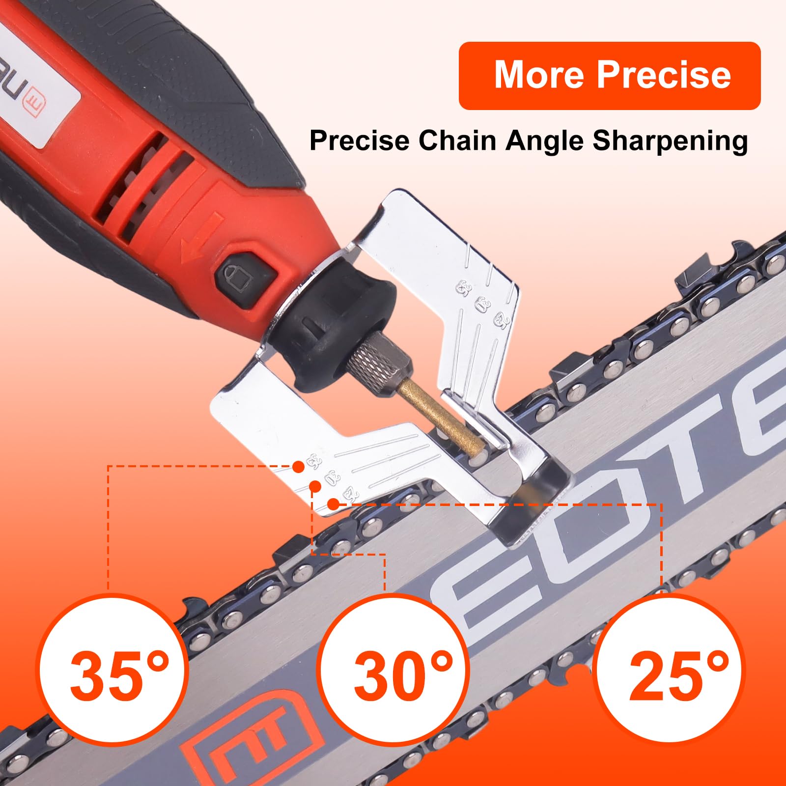 NEO-TEC Electric Chainsaw Sharpener kit contents laid out