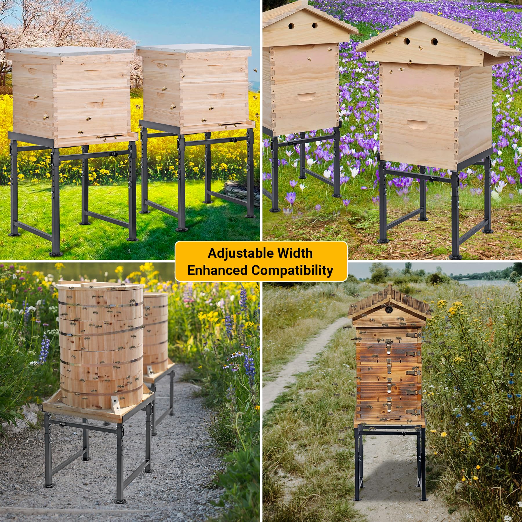 Neorexon hive stand showing robust metal construction