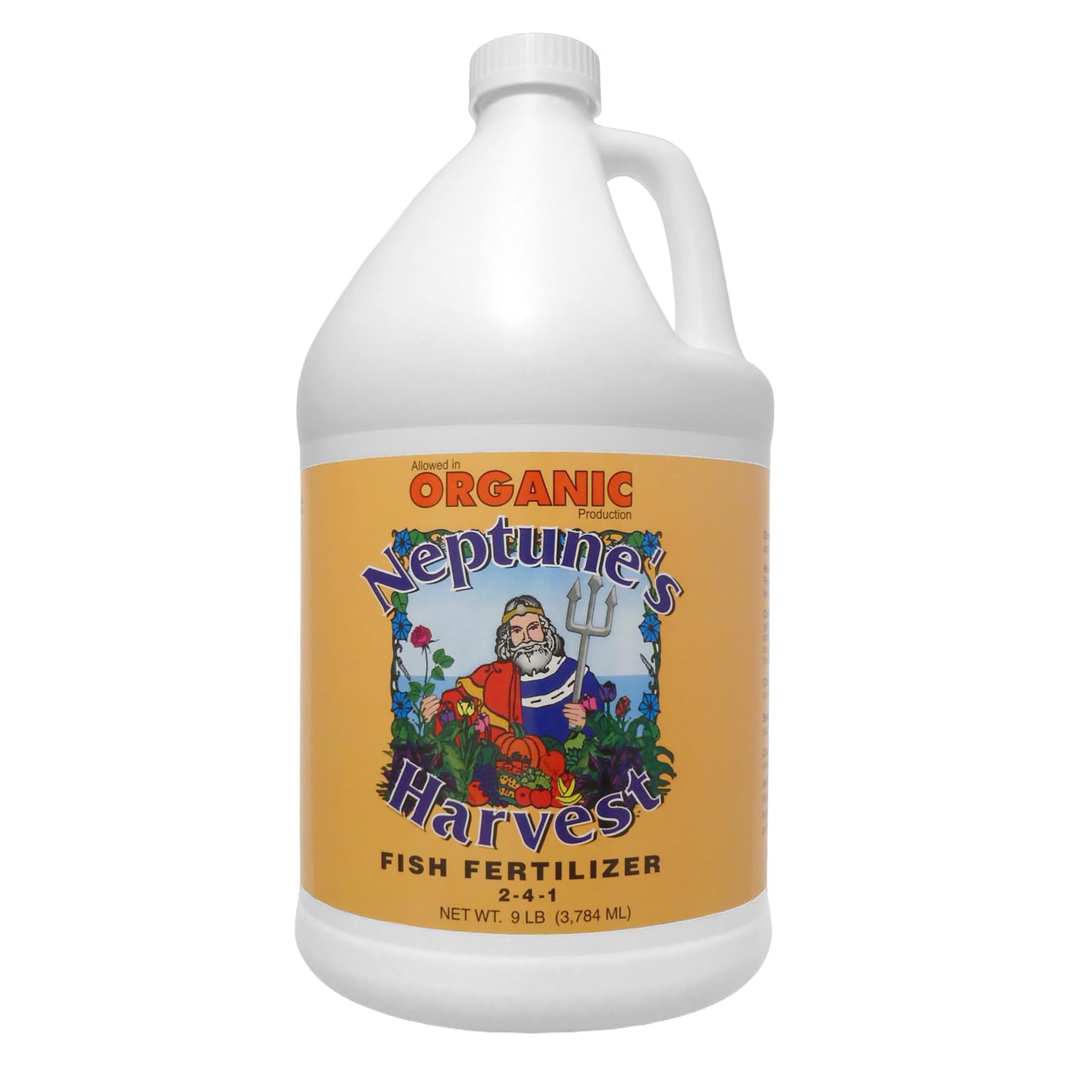 Neptune's Harvest Fish Fertilizer 2-4-1 Gallon front view