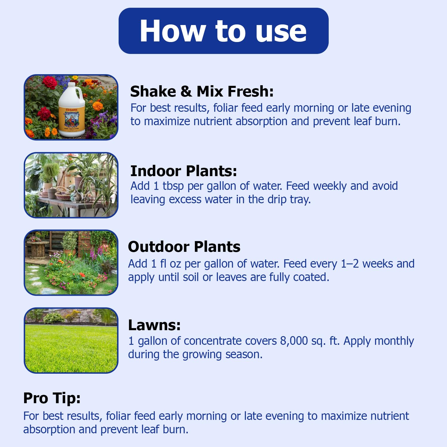 Neptune's Harvest Fish Fertilizer 2-4-1 in a garden setting