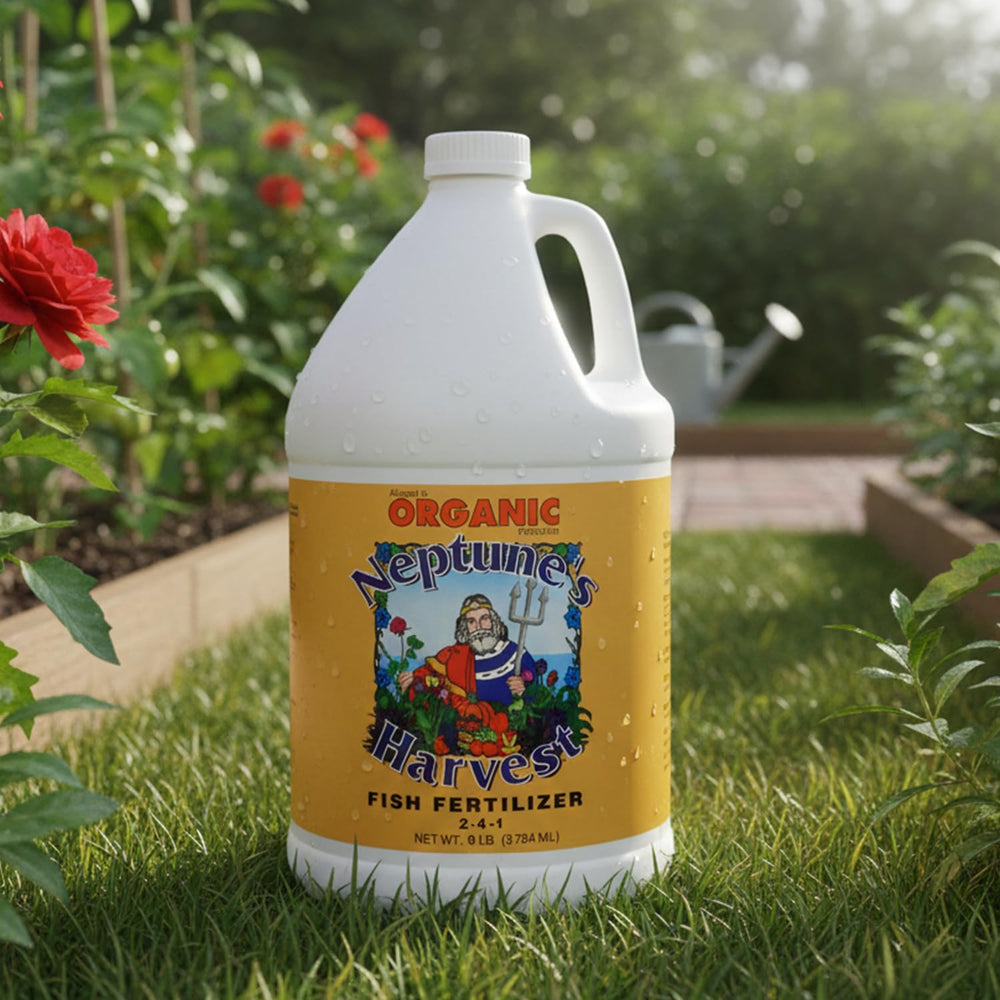 Neptune's Harvest Fish Fertilizer 2-4-1 packaging details