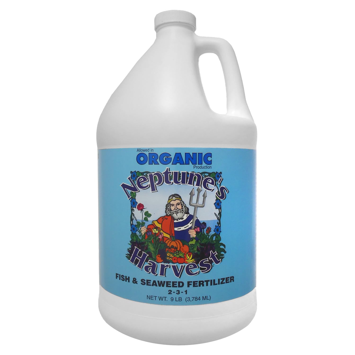Neptune's Harvest Fish & Seaweed Liquid Fertilizer 1 Gallon Bottle front view