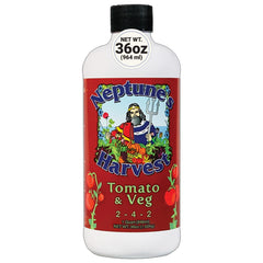 Neptune's Harvest Organic Tomato & Vegetable Fertilizer 2-4-2, quart size front view