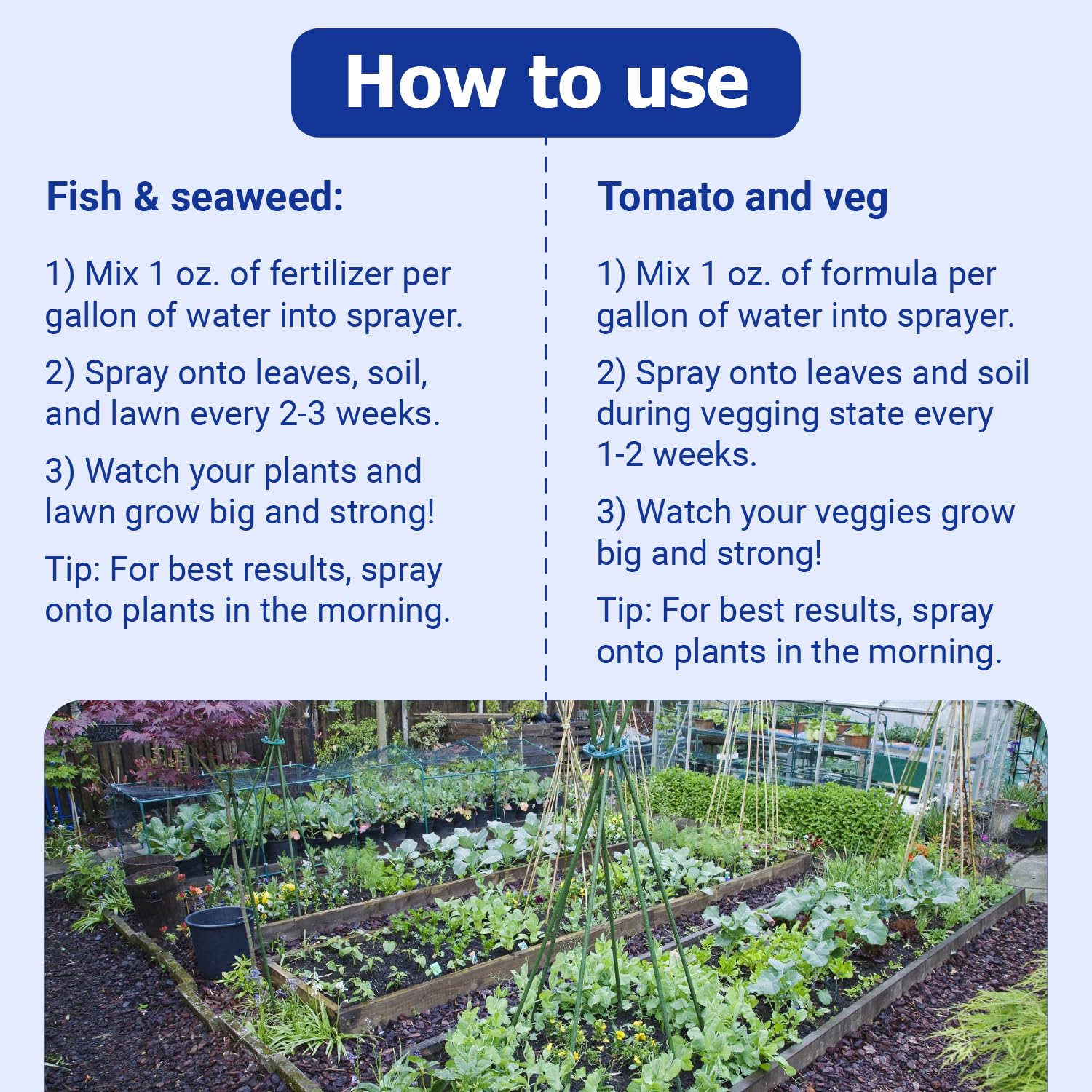 Neptune's Harvest Tomato & Veg Fertilizer label close-up