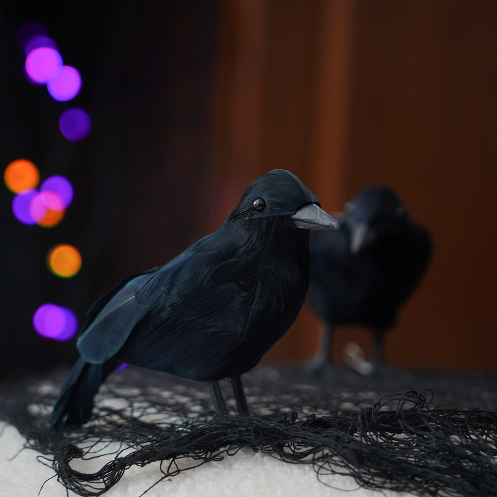 NEROSUN crows in a garden setting during Halloween