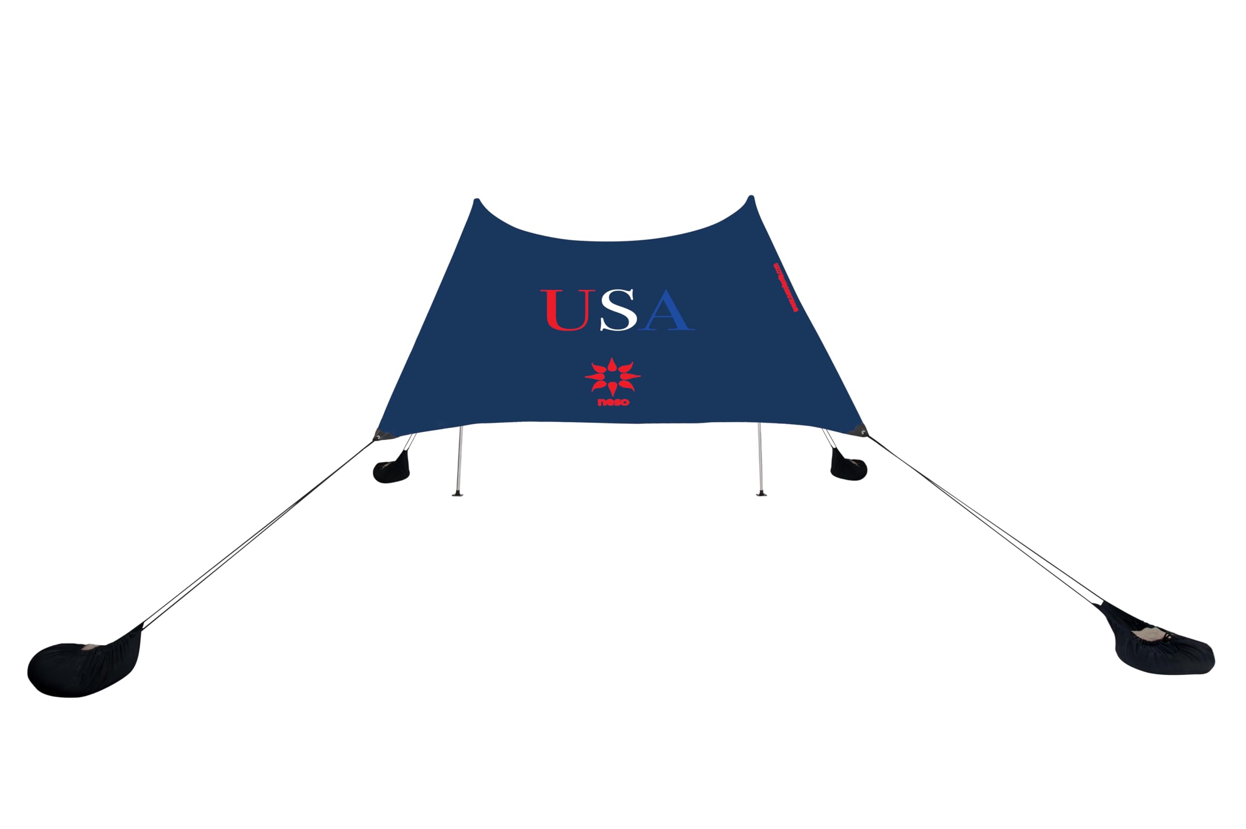 Neso Portable Beach Tent 7x7ft Red/White/Blue front view
