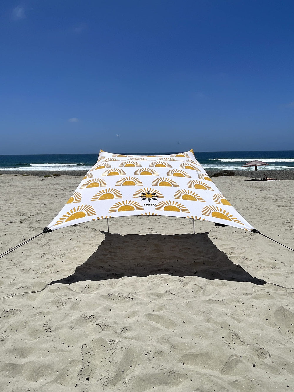 Neso Portable Beach Tent front view in Sunshine color