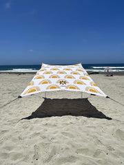 Neso Portable Beach Tent front view in Sunshine color