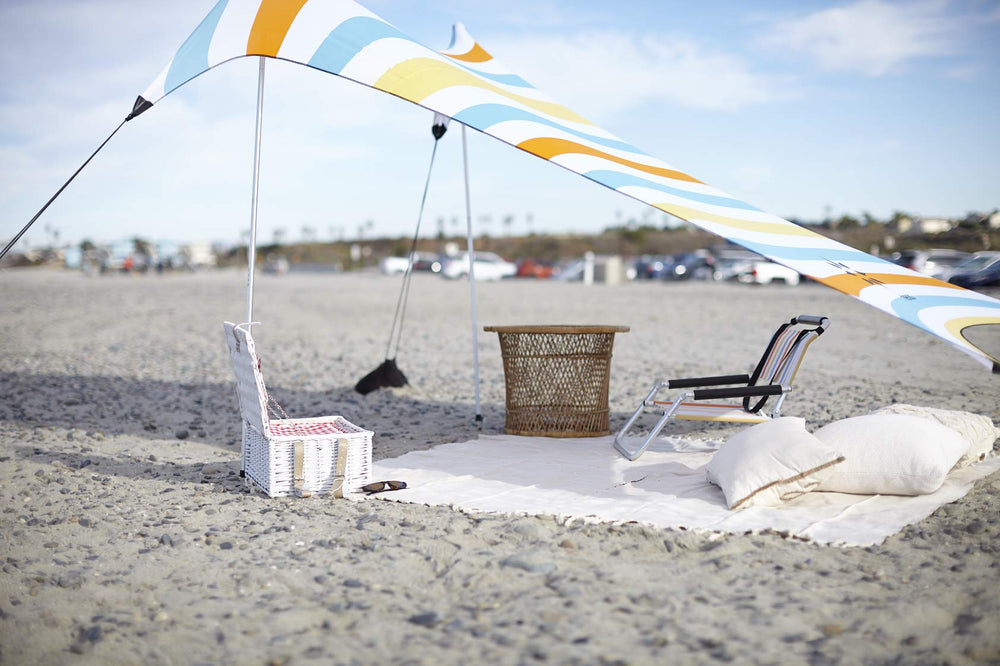 Neso Portable Beach Tent setup on the beach